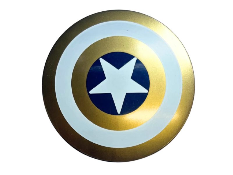 Captain America-mønstret opbevaringssæt til kontaktlinser, farve: guld