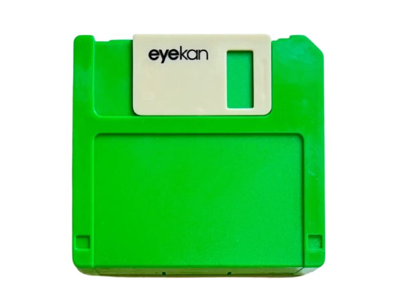 Floppy opbevaringssæt til kontaktlinser, farve: grøn