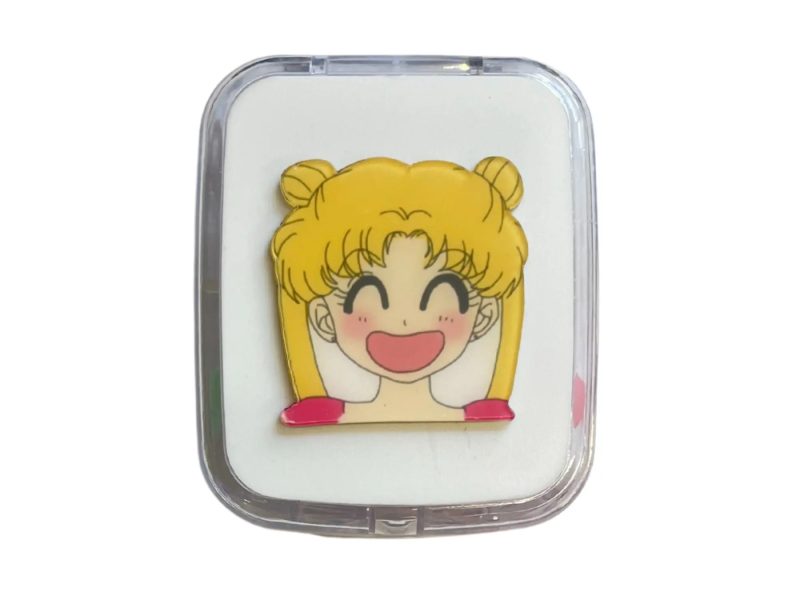 Kontaktlinseæske med Sailor Moon-mønster, farve: hvid