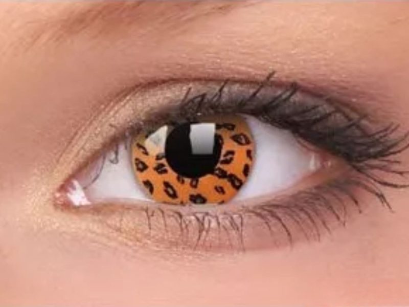 ColourVUE Crazy Yellow Leopard (2 linser) - uden dioptri