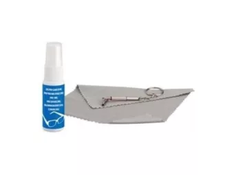   Brillerenserspray med alkohol (20 ml) + klude + skruetrækker